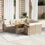 Set de sofás de jardín con cojines 9 pzas ratán sintético beige von , Gartensets - Ref: Foro24-3327019, Preis: 671,85 €, Raba...