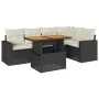 Set de sofás de jardín 6 piezas y cojines ratán sintético negro von , Gartensets - Ref: Foro24-3327038, Preis: 413,03 €, Raba...