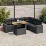 Set de sofás de jardín 7 pzas con cojines ratán sintético negro by , Garden sets - Ref: Foro24-3327044, Price: 504,99 €, Disc...