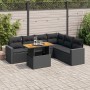 Set de sofás de jardín 7 pzas con cojines ratán sintético negro de , Conjuntos de jardín - Ref: Foro24-3327044, Precio: 515,0...