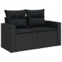 Set de sofás de jardín 7 pzas con cojines ratán sintético negro de , Conjuntos de jardín - Ref: Foro24-3327044, Precio: 515,0...
