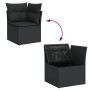 Set de sofás de jardín 7 pzas con cojines ratán sintético negro de , Conjuntos de jardín - Ref: Foro24-3327044, Precio: 515,0...
