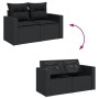 Set de sofás de jardín 7 pzas con cojines ratán sintético negro de , Conjuntos de jardín - Ref: Foro24-3327044, Precio: 515,0...