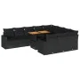 Set de sofás de jardín 11 pzas y cojines ratán sintético negro by , Garden sets - Ref: Foro24-3327086, Price: 807,45 €, Disco...