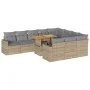 Set de sofás de jardín 11pzas con cojines ratán sintético beige von , Gartensets - Ref: Foro24-3327090, Preis: 828,92 €, Raba...
