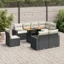 Set de sofás de jardín con cojines 9 pzas ratán sintético negro by , Garden sets - Ref: Foro24-3327052, Price: 604,96 €, Disc...
