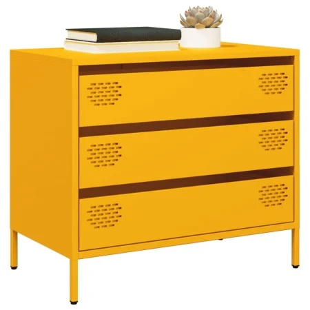 Aparador acero laminado en frío amarillo mostaza 68x39x58,5 cm von , Sideboards - Ref: Foro24-851295, Preis: 112,60 €, Rabatt: %