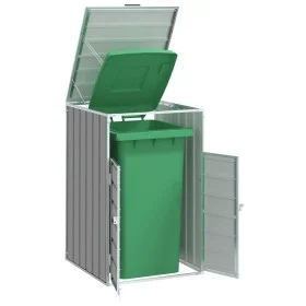 Cobertizo de contenedor de basura acero gris 72x81x115 cm by , Waste container supports - Ref: Foro24-4006172, Price: 111,62 ...