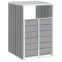 Cobertizo de contenedor de basura acero gris 72x81x115 cm von , Halterungen für Abfallbehälter - Ref: Foro24-4006172, Preis: ...