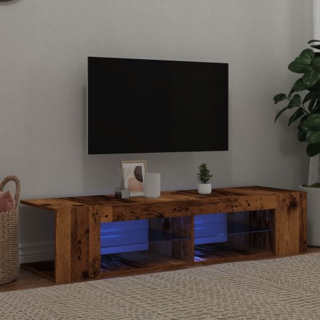 Mueble TV luces LED madera ingeniería envejecida 135x39x30 cm von , TV-Möbel - Ref: Foro24-856323, Preis: 78,92 €, Rabatt: %
