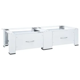 Soporte pedestal doble para lavadora con cajones blanco von , Zubehör für Waschmaschinen und Trockner - Ref: Foro24-4009869, ...