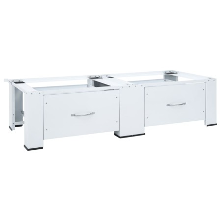 Soporte pedestal doble para lavadora con cajones blanco von , Zubehör für Waschmaschinen und Trockner - Ref: Foro24-4009869, ...