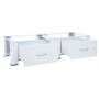 Soporte pedestal doble para lavadora con cajones blanco von , Zubehör für Waschmaschinen und Trockner - Ref: Foro24-4009869, ...