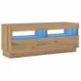 Mueble TV luces LED madera ingeniería roble artisan 100x35x40cm von , TV-Möbel - Ref: Foro24-856356, Preis: 101,75 €, Rabatt: %