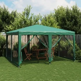 Carpa para fiestas con 8 paredes de malla HDPE verde 4x4 m by , tents - Ref: Foro24-4010063, Price: 127,82 €, Discount: %