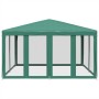 Carpa para fiestas con 8 paredes de malla HDPE verde 4x4 m by , tents - Ref: Foro24-4010063, Price: 130,63 €, Discount: %