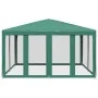 Carpa para fiestas con 8 paredes de malla HDPE verde 4x4 m by , tents - Ref: Foro24-4010063, Price: 130,15 €, Discount: %