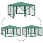 Carpa para fiestas con 8 paredes de malla HDPE verde 4x4 m by , tents - Ref: Foro24-4010063, Price: 130,63 €, Discount: %