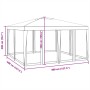 Carpa para fiestas con 8 paredes de malla HDPE verde 4x4 m by , tents - Ref: Foro24-4010063, Price: 130,63 €, Discount: %