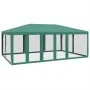 Carpa para fiestas con 10 paredes de malla HDPE verde 6x4 m by , tents - Ref: Foro24-4010068, Price: 162,49 €, Discount: %