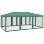 Carpa para fiestas con 10 paredes de malla HDPE verde 6x4 m by , tents - Ref: Foro24-4010068, Price: 162,49 €, Discount: %