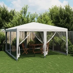 Carpa para fiestas con 8 paredes de malla HDPE blanco 4x4 m by , tents - Ref: Foro24-4010061, Price: 129,80 €, Discount: %