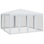 Carpa para fiestas con 8 paredes de malla HDPE blanco 4x4 m by , tents - Ref: Foro24-4010061, Price: 136,03 €, Discount: %