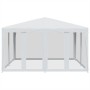 Carpa para fiestas con 8 paredes de malla HDPE blanco 4x4 m by , tents - Ref: Foro24-4010061, Price: 136,03 €, Discount: %