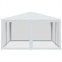 Carpa para fiestas con 8 paredes de malla HDPE blanco 4x4 m by , tents - Ref: Foro24-4010061, Price: 136,03 €, Discount: %