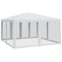 Carpa para fiestas con 8 paredes de malla HDPE blanco 4x4 m by , tents - Ref: Foro24-4010061, Price: 136,03 €, Discount: %