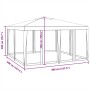Carpa para fiestas con 8 paredes de malla HDPE blanco 4x4 m by , tents - Ref: Foro24-4010061, Price: 136,03 €, Discount: %
