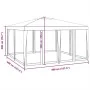 Carpa para fiestas con 8 paredes de malla HDPE blanco 4x4 m by , tents - Ref: Foro24-4010061, Price: 129,80 €, Discount: %