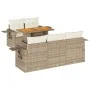 Juego de sofás jardín con cojines 6 pzas ratán sintético beige by , Garden sets - Ref: Foro24-3327103, Price: 566,62 €, Disco...