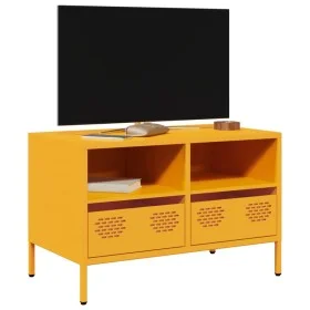 Mueble TV acero laminado en frío amarillo mostaza 68x39x43,5 cm by , TV Furniture - Ref: Foro24-851319, Price: 69,20 €, Disco...