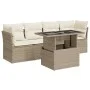 Juego de sofás jardín con cojines 5 pzas ratán sintético beige by , Garden sets - Ref: Foro24-3326089, Price: 382,01 €, Disco...
