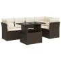 Set sofás de jardín 6 piezas y cojines ratán sintético marrón by , Garden sets - Ref: Foro24-3326164, Price: 455,14 €, Discou...
