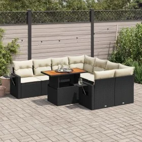 Set de sofás de jardín con cojines 9 pzas ratán sintético negro von , Gartensets - Ref: Foro24-3327129, Preis: 585,49 €, Raba...