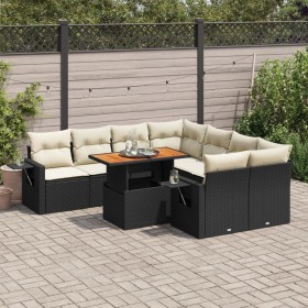 Set de sofás de jardín con cojines 9 pzas ratán sintético negro von , Gartensets - Ref: Foro24-3327129, Preis: 596,22 €, Raba...