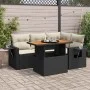 Set de muebles de jardín 5 pzas y cojines ratán sintético negro de , Conjuntos de jardín - Ref: Foro24-3327143, Precio: 366,9...
