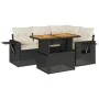 Set de muebles de jardín 5 pzas y cojines ratán sintético negro de , Conjuntos de jardín - Ref: Foro24-3327143, Precio: 366,9...