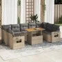 Juego de sofás jardín con cojines beige 10 pzas ratán sintético by , Garden sets - Ref: Foro24-3327195, Price: 711,60 €, Disc...