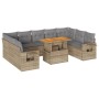 Juego de sofás jardín con cojines beige 10 pzas ratán sintético von , Gartensets - Ref: Foro24-3327195, Preis: 711,90 €, Raba...