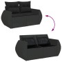 Set de muebles de jardín 5 pzas y cojines ratán sintético negro by , Garden sets - Ref: Foro24-3327205, Price: 377,37 €, Disc...