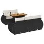 Set de sofás de jardín 6 piezas y cojines ratán sintético negro de , Conjuntos de jardín - Ref: Foro24-3327213, Precio: 483,6...
