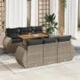 Set de sofás de jardín 7 pzas con cojines ratán sintético gris by , Garden sets - Ref: Foro24-3327224, Price: 535,91 €, Disco...