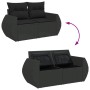 Set de sofás de jardín 7 pzas con cojines ratán sintético negro von , Gartensets - Ref: Foro24-3327226, Preis: 537,09 €, Raba...