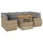 Set sofás de jardín 7 piezas y cojines ratán sintético beige von , Gartensets - Ref: Foro24-3327230, Preis: 526,51 €, Rabatt: %