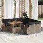 Set de sofás de jardín con cojines 9 pzas ratán sintético gris von , Gartensets - Ref: Foro24-3327245, Preis: 616,53 €, Rabat...