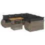 Set de sofás de jardín con cojines 9 pzas ratán sintético gris by , Garden sets - Ref: Foro24-3327245, Price: 616,94 €, Disco...
