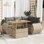 Juego de sofás jardín con cojines 5 pzas ratán sintético beige by , Garden sets - Ref: Foro24-3327258, Price: 401,13 €, Disco...